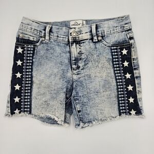 Jordache Girls Denim Shorts with Star Accents Size 10